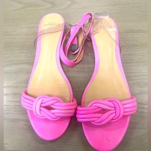 ☀️Alexandre Birman Beautiful pink leather, ankle strap with pvc.☀️size 40 1/2